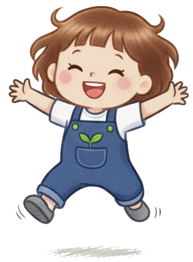 ジャンプする子どものイラスト