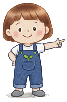 左を指すイラスト